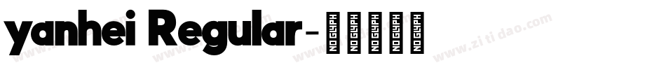 yanhei Regular字体转换
